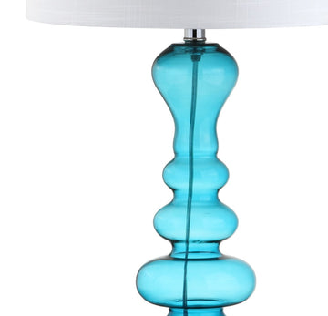 Madeline 35" Curved Glass LED Table Lamp - JONATHAN Y